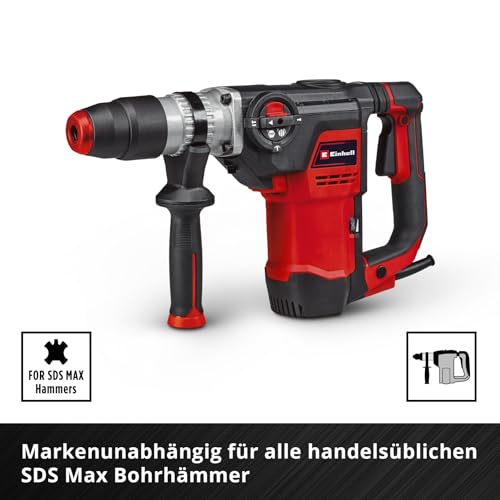 Original Einhell 3-tlg. SDS Max Meißel-Set, 400 mm (mit Spitzmeißel, 20 mm breitem Flachmeißel, und 40 mm breitem Spatmeißel aus langlebigem 40Cr Stahl für Abbruch- und Renovierungsarbeiten)