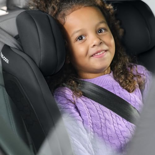Maxi-Cosi Titan S Comfort i-Size, atmungsaktive Komfortstoffe, mitwachsender Kindersitz, 15 Monate–12 Jahre (76–150 cm), ISOFIX Kindersitz Auto, 5 Sitzposition & 13 Kopfstützenstufen, Authentic Black