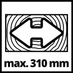 Einhell Zug-Kapp-Gehrungssäge TC-SM 2131/2 Dual (1800 W, max. 62 mm x 310 mm Schnitttiefe/-breite, Ø 210 mm Sägeblatt, beidseitig neigbarer Sägekopf, Zugfunktion, Laser)