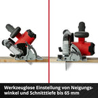 Einhell Professional Akku-Handkreissäge TP-CS 18/190 Li BL-Solo Power X-Change (18 V, Ø190 mm Sägeblatt, Brushless, 65 mm Schnitttiefe, werkzeuglose Einstellung, ohne Akku)
