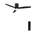 CREATE / WINDCALM M/Deckenventilator ABS mit Beleuchtung Schwarz mit Fernbedienung / 40W, Leise, Ø132cm, Timer von 1 bis 4 Std., DC-Motor, Sommer-Winterbetrieb