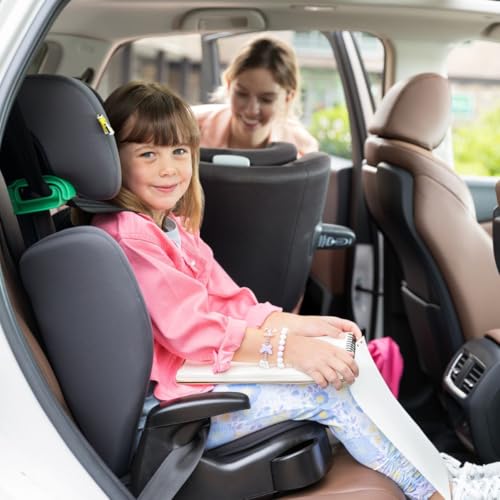 Graco Junior Maxi i-Size R129 Highback Booster Autositz mit Getränkehaltern, geeignet von 100-150 cm (ca. 3,5 bis 12 Jahre), Pink Fashion