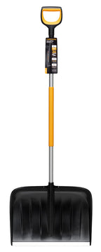 Fiskars Schneeräumer für große Schneemengen, X-series, Länge: 153,5 cm, Aluminium/Polymer, Schwarz/Orange/Grau, 1057178