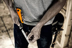Fiskars Pro Kompakte Klappsäge, Inkl. 2 Sägeblättern, Sägeblattlänge: 15 cm, 13 TPI und 24 TPI, Schwarz/Orange, PowerTooth, 1062934