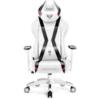 Diablo Gaming Stuhl X-Horn 2.0 Bürostuhl Gamer Chair Schreibtischstuhl 3D Armlehnen Ergonomisches Design Nacken/- Lendenkissen Kunstleder Wippfunktion Weiß King (XL)