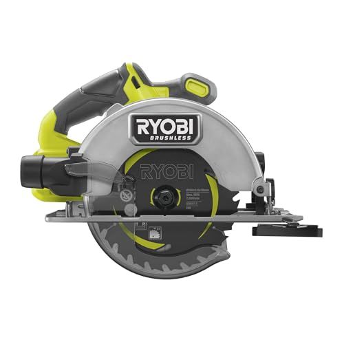 RYOBI 18 V ONE+ Brushless Akku-Handkreissäge RCS18BL-0, 184 mm Sägeblatt, werkzeuglose Einstellungen, ohne Akku und Ladegerät