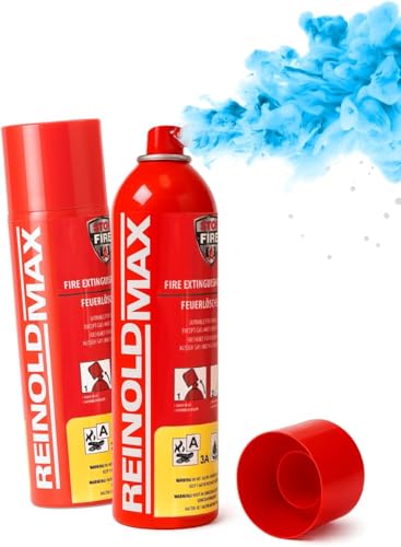 notlok Safety Work - 500g Feuerlöschspray fluorfrei | Hautfreundlicher Mini-Feuerlöscher-Schaum für Brände A F & E bis 1000 V | Klein Feuerlöscher für Zuhause & Auto