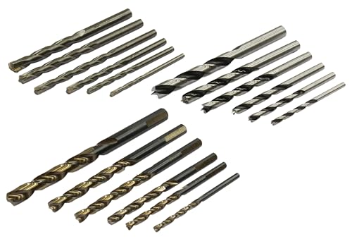 Makita B-49432 Bohrer-Set 18-teilig in Aufbewahrungsbox, M-Force Metallbohrer, Steinbohrer, Holzbohrer, jeweils in den Größen Ø 4, 5, 6, 7, 8, 10 mm