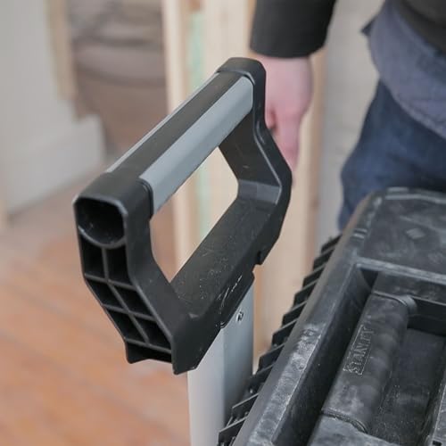 Stanley Rollende Werkstatt aus Metall-Kunststoff 1-79-206 / Werkzeugwagen leer mit 3 modularen Einheiten / Vielseitige Werkzeugbox für Kleinteile und große Werkzeuge