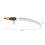 Fiskars Wertastungssäge für Arbeiten an weit entfernten Stellen, Werkzeugkopf, Länge: 55 cm, Gehärtetes Stahl-Sägeblatt, Schwarz/Orange, QuikFit, 1000691