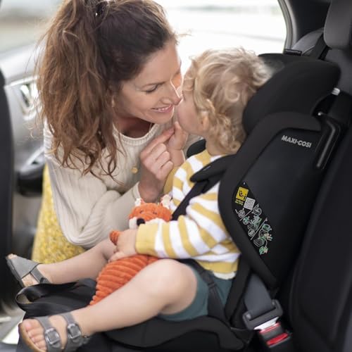 Maxi-Cosi Nomad Plus, Klappbarer Kindersitz, 15 Monate - 4 Jahre, 76 - 105 cm, Tragbarer Reiseautositz, Superkompakt & Leicht, Seitenaufprallschutz, Passt in Jedes Auto, Reisetasche, Authentic Black