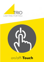 Trio Leuchten Tischleuchte Luis II 595700106, Metall Chrom, Glas weiß satiniert, exkl. 1x E14, On/Off Touch