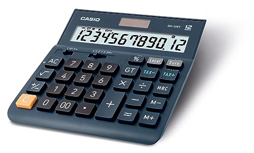 Casio Tischrechner DH-12ET 12-stellig Steuerberechnung Gesamtsummen-Speicher Solar-/Batteriebetrieb