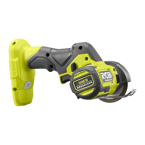 RYOBI 18 V ONE Brushless Akku-Trennsäge RCT18BL-0, 76 mm Scheibendurchmesser, Kompakt und einhändig bedienbar, LED-Beleuchtung, G5 GripZone, ohne Akku und Ladegerät