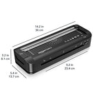 Amazon Basics 3-in-1-Thermolaminiergerät für A4-Größe, mit Funktionen zum Schneiden, Stanzen und Abrunden von Ecken, inkl. 10 Hüllen, EU-Stecker, Schwarz