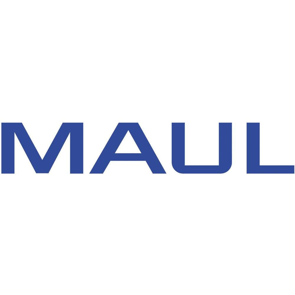 MAUL Briefwaage MAULalpha 18,8 x 14,1 x 3,7 cm | Stabile Waage bis 2kg | Große Wiegefläche Ø 12,4 cm | Automatische Nullstellung und Abschaltautomatik | Inklusive Batterien | Schwarz
