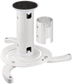 Goobay BeamerFlex Projektor-Deckenhalterung – für kleine bis mittlere Größen (bis zu 10 kg) – beweglich um 15° neigbar und 360° schwenkbar – Höhenverstellung – einfache Installation – Weiß 51896