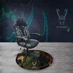 Woxter Stinger-Etage-Tarn-Tarnung - Boden-Gaming-Teppichboden, Bodenschutz-Teppiche - wasserbeständig, waschbar, 100% Mikrofaser, Durchmesser 120cm, Tarnung