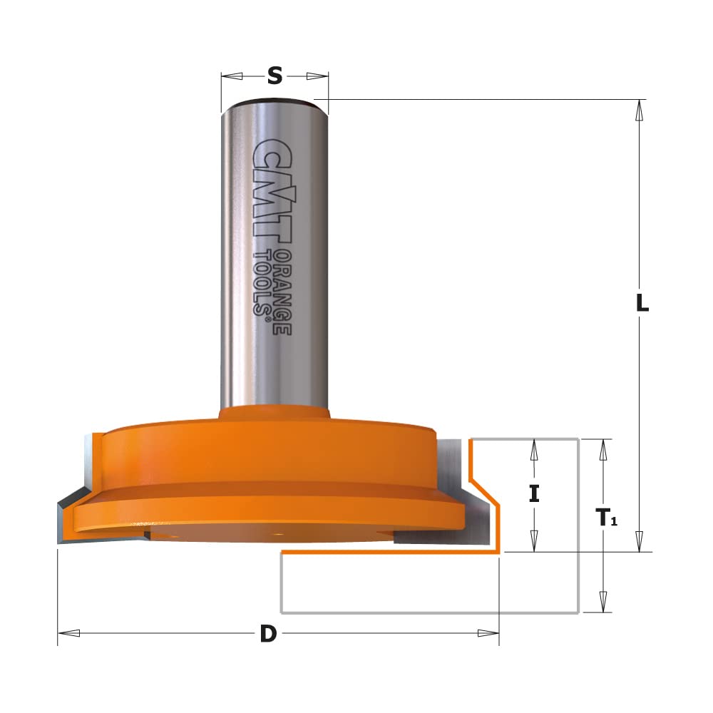CMT ORANGE TOOLS 955.002.11 - SCHUBLADEN-FRÄSER HM D=31.7X12.7 S=8