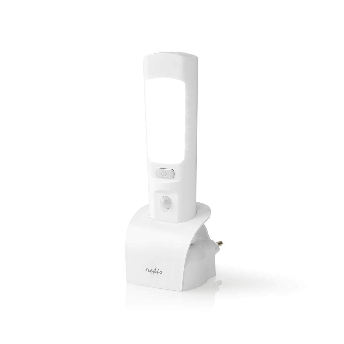 Orientierungs-LED-Licht und Taschenlampe - Netzstromversorgung - 220-240 V AC 50 Hz - 1.3 W - Wiederaufladbar - Nennlichtstrom: 37 lm - Lichtbereich: 3 m - Strahlungswinkel: 71 °
