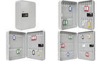 WEDO Schlüsselschrank für 60 Schlüssel – kompaktes Wand-Keysafe mit mechanischem 3-stelligen Zahlenschloss, pulverbeschichtetes Stahlblech, inkl. Nummerierungsset & Montage, hellgrau