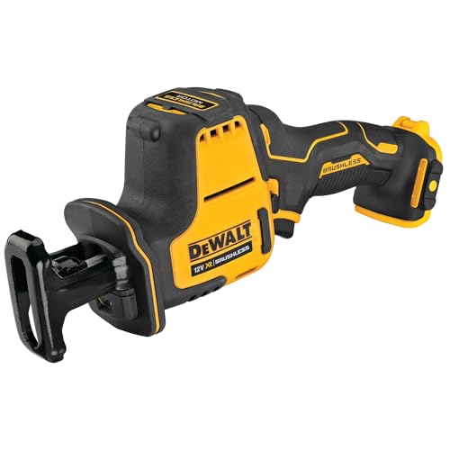 DEWALT 12V XR Akku Kompakt-Säbelsäge (bürstenloser Motor, extrem kompakt, elektronische Hubzahlregulierung, werkzeugloser Blattwechsel, mit LED-Licht, Lieferung ohne Akku und Ladegerät) DCS312N