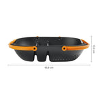 Fiskars Erntekorb, Zum Sammeln, Transportieren und Reinigen von Ernte und Erntewerkzeugen, Kunststoff, Schwarz/Orange, Plus, 1062831