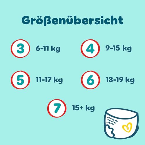 Pampers Premium Protection Pants Größe 4, 168 Windeln, 9kg-15kg, Mit 360° Passform und 2x breiteren Bündchen als vorher für unseren besten Komfort & Schutz