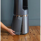 Rowenta rotorloser 2 in1 Luftreinigungsventilator Eclipse QU5030 | Luftreiniger und Ventilator | Feinpartikel | 12 Geschwindigkeiten | Timer | verzögerte Startfunktion | Fernbedienung | Anthrazit