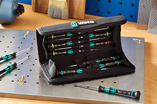 Wera Kraftform Micro Elektroniker Schraubendrehersatz, 12-teilig, Mehrfarbig, 05073675001