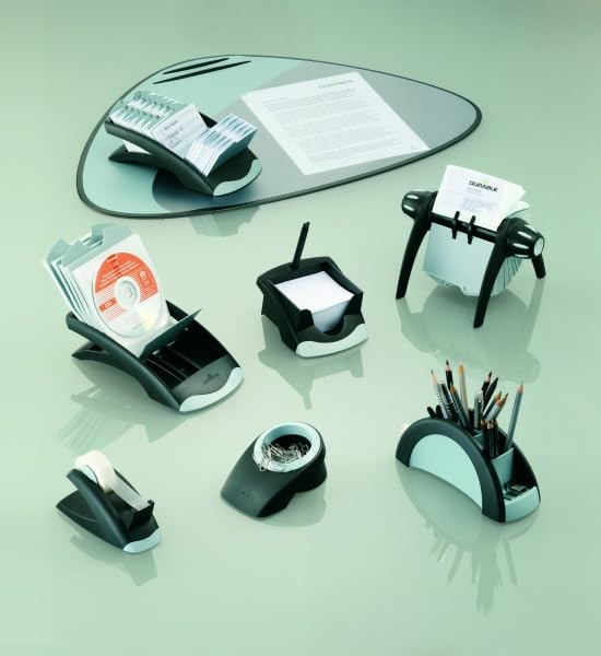 Durable Rollkartei Telindex Flip Vegas, mit 500 Karteikarten für Adressen, Register A-Z, schwarz, 241601