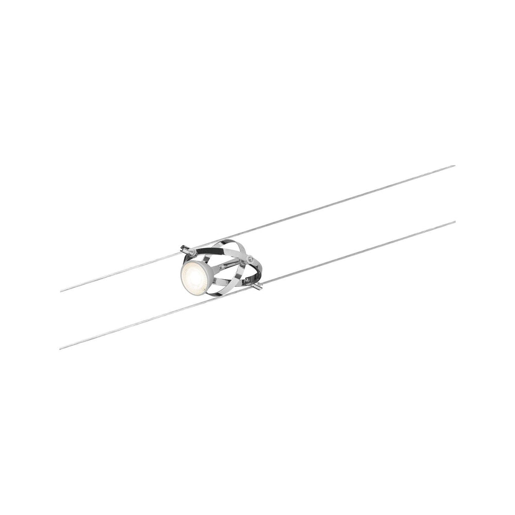 Paulmann 94153 Seilsystem Set Cardan max. 8x10W GU5,3 dimmbar Metall Seilsystem Seilleuchte Seillampe LED ohne Leuchtmittel