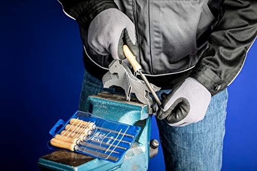 PFERD TOOLS Schlüsselfeilen-Set 265 B in Kunststofftasche, 6 Feilen, 100mm, mit Holzheften, 11706100 - für eine große Bandbreite von filigranen und leichten Feilaufgaben geeignet
