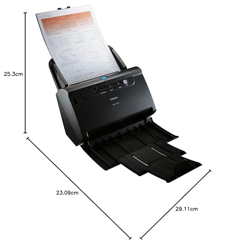 Canon imageFORMULA DR-C230 Scanner | Dokumentenscanner | Duplex Scanner mit Einzug für Homeoffice & Büro mit USB | 60 Blatt Einzug | Bis zu 30 Seiten pro Min | Canon CaptureOnTouch Software