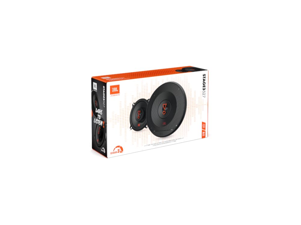 JBL Stage3 527 2-Wege Auto Lautsprecher Set von Harman Kardon - 200 Watt KFZ Autolautsprecher Boxen 13 cm