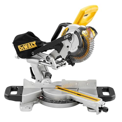 DEWALT 18 V Akku-Paneelsäge/Kapp-und Gehrungssäge (184 mm Sägeblattdurchmesser, 48° Neigungseinstellung, XPS-Schnittlinienanzeige, Lieferung ohne Akku und Ladegerät) DCS365N