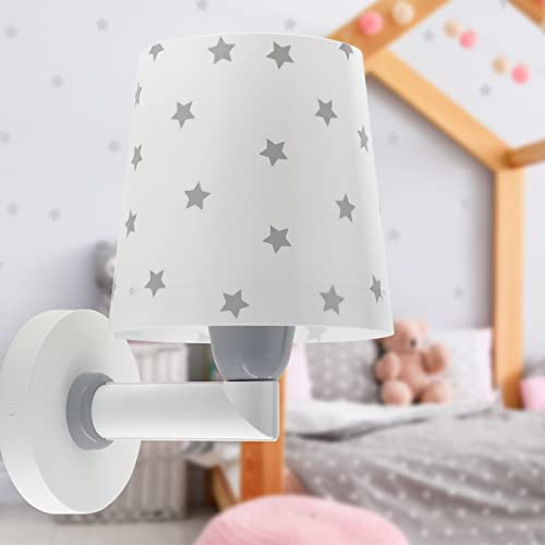 Dalber kinder Wandlampe, Kinderlampe Wandleuchte kinderzimmer Star Light Sterne Weiß 82219B, E27