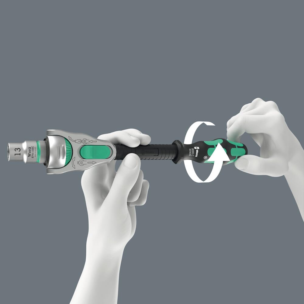 Wera Zyklop Speed-Knarre 8000 A mit 1/4"-Antrieb, 1/4 Zoll x 152 mm, 05003500001