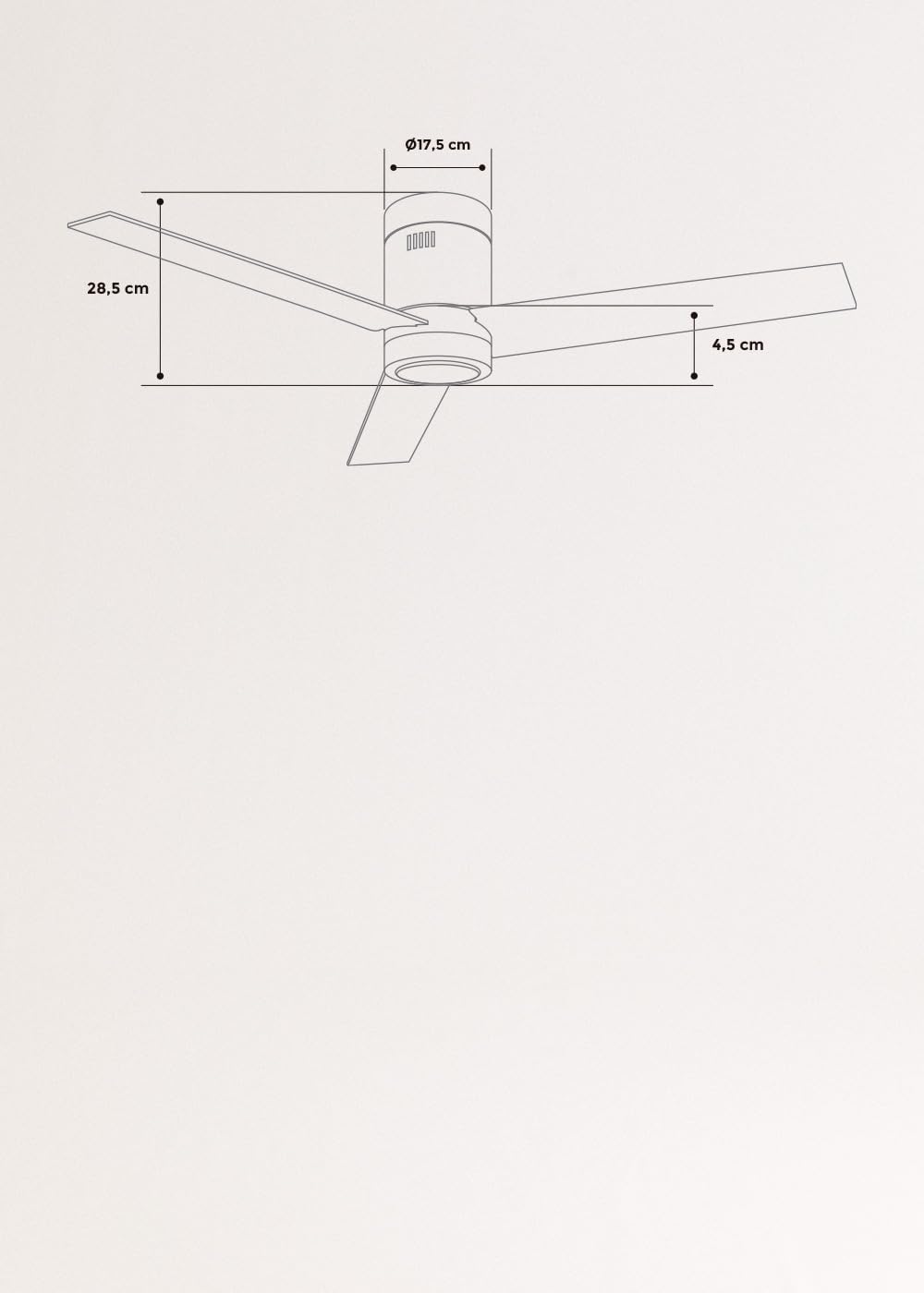 CREATE / WINDMINIMAL/Deckenventilator Weiß mit Beleuchtung und Fernbedienung/Leise, Timer, DC-Motor, 40W, Ø132 cm, 6 Geschwindigkeiten, Sommer-Winterbetrieb