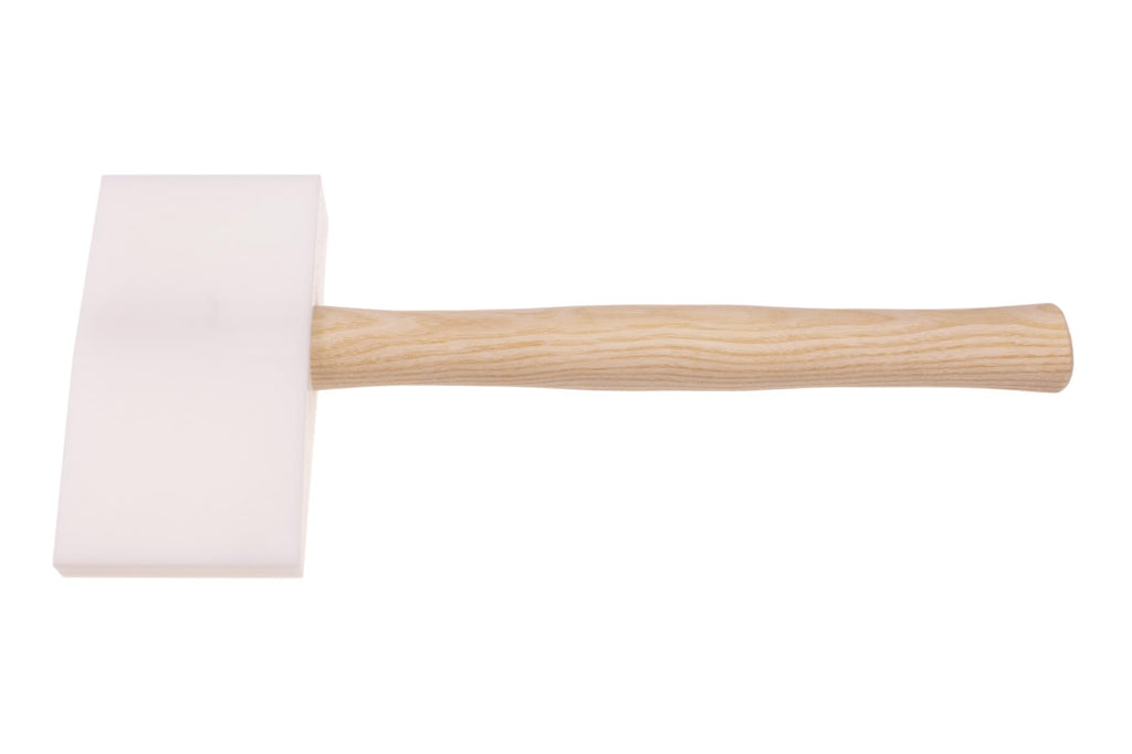 STUBAI KUNSTSTOFFHAMMER keilförmig 155 × 85 × 35 mm | Kopf aus hochschlagfestem Kunststoff | Eschenstiel geschweift | unlackiert & rutschfest | Profi-Spenglerhammer | 278501