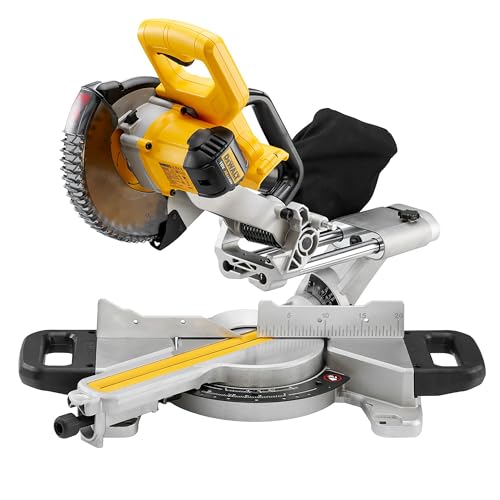 DEWALT 18 V Akku-Paneelsäge/Kapp-und Gehrungssäge (184 mm Sägeblattdurchmesser, 48° Neigungseinstellung, XPS-Schnittlinienanzeige, Lieferung ohne Akku und Ladegerät) DCS365N