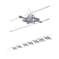 Paulmann 94152 Seilsystem Set Mac II max. 7x10W Drahtseilsystem Chrom matt Metall Seillampe Kunststoff Deckenlampe GU5,3 ohne Leuchtmittel