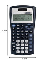 Texas Instruments TI-30 XIIS Schulrechner (zweizeilig, Solar- und Batteriebetrieb) Dunkelblau