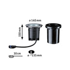 Paulmann Beleuchtungssystem Plug&Shine LED-Außeneinbauleuchte 6 W Warm-Weiß 93908 Silber 38 °