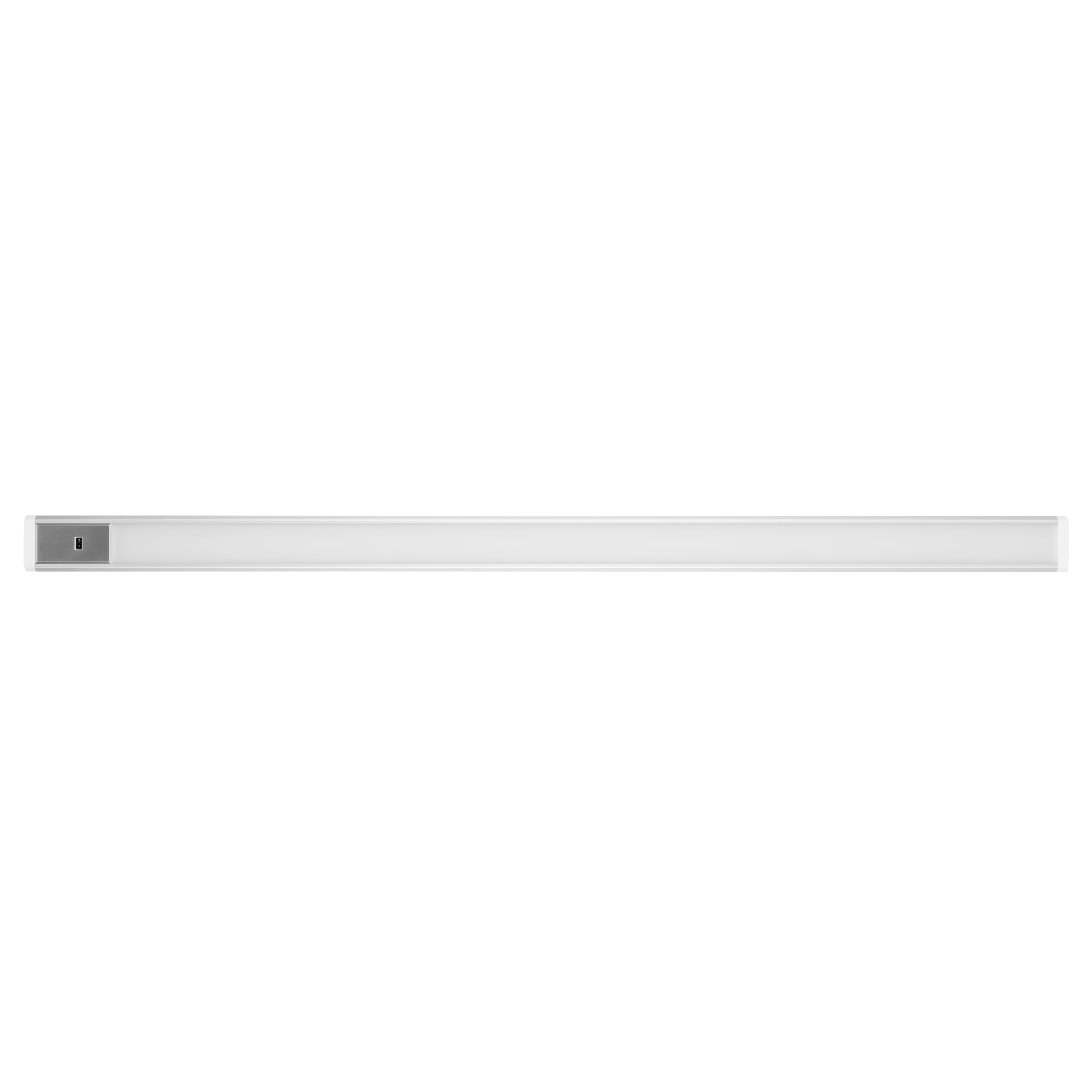 REV Unterbauleuchte Küche LED - Aluminium Schrankbeleuchtung 90cm, 10W, 850 Lumen, 3000K, Küchenbeleuchtung flach mit Sensor, einfache Montage, silber