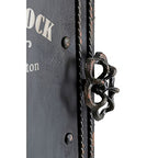 Kare Design Schlüsselkasten Safe, Schwarz, Schrank, Vintage Safe, mit 6 Haken, Stahl, Klein, 31x24x13 cm (H/B/T)