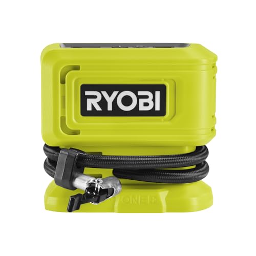 RYOBI 18 V ONE+ Akku-Mini-Kompressor RPI18-0, 11 bar max. Druck, Digitalanzeige, ohne Akku und Ladegerät