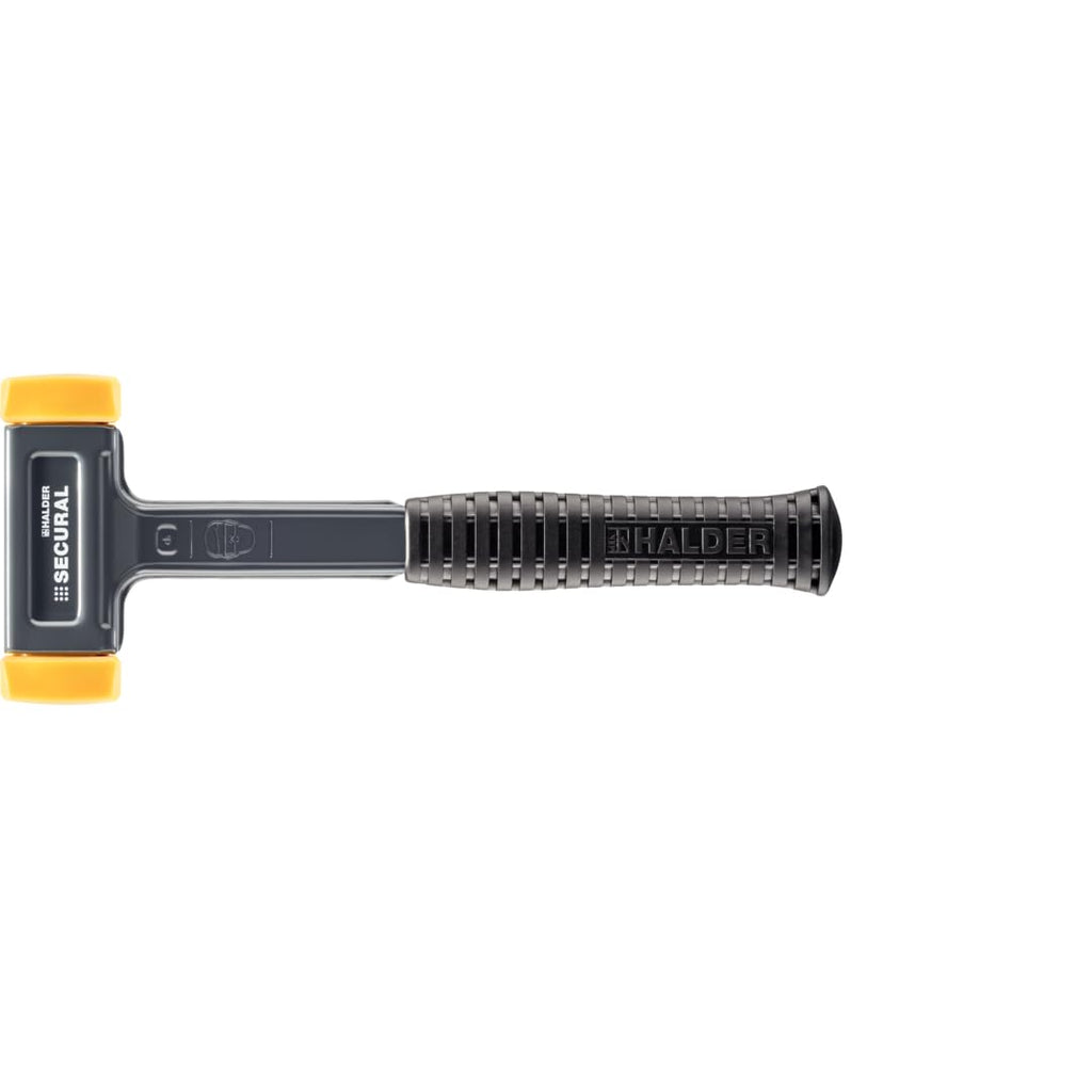 SECURAL-Schonhammer, Kopf und Stiel bruchsicher aus einem Stück Stahl, Schlageinsätze rechteckig | L=30 mm/B=40 mm | 3380.040