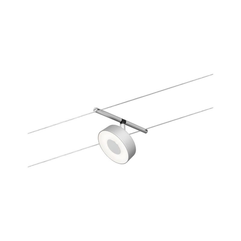 Paulmann 94476 LED Seilsytem Circle Einzelspot 400lm incl. 1x5 W Warmweiß Chrom matt, Chrom Kunststoff, Metall Beleuchtungssystem 3000 K