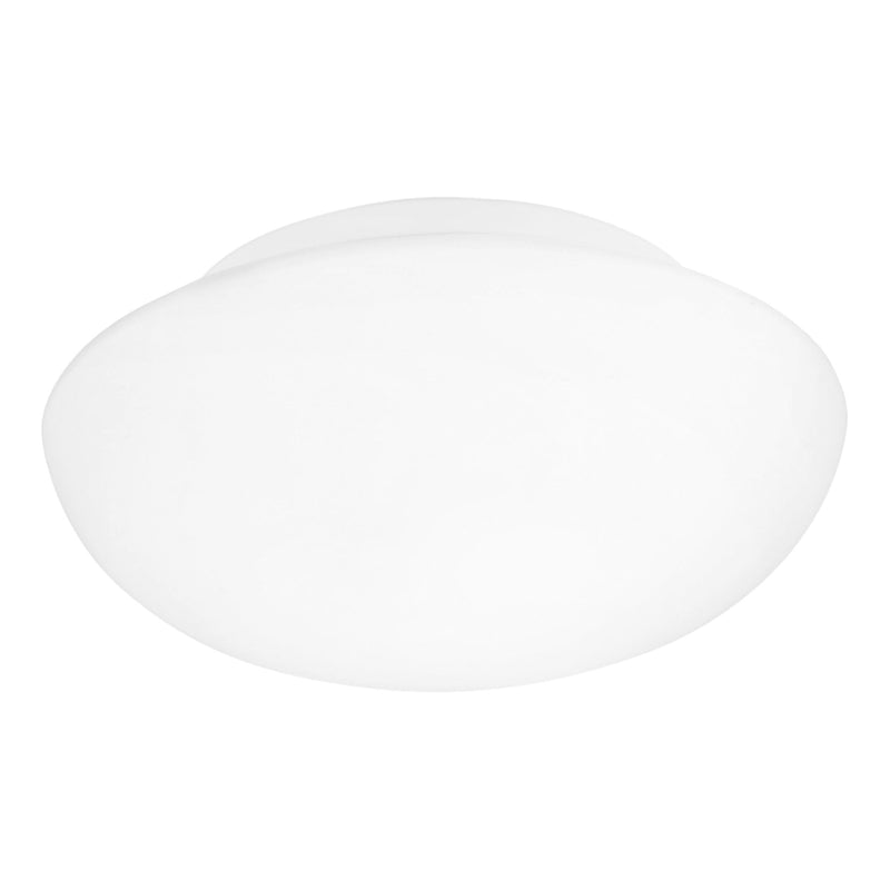 EGLO Deckenlampe Ella, Ø 35 cm, 2 flammige Wandlampe, Deckenleuchte aus Stahl und Glas in Weiß, Opal matt, Wohnzimmerlampe, Küchenlampe, Bürolampe, Flurlampe Decke, E27 Fassung